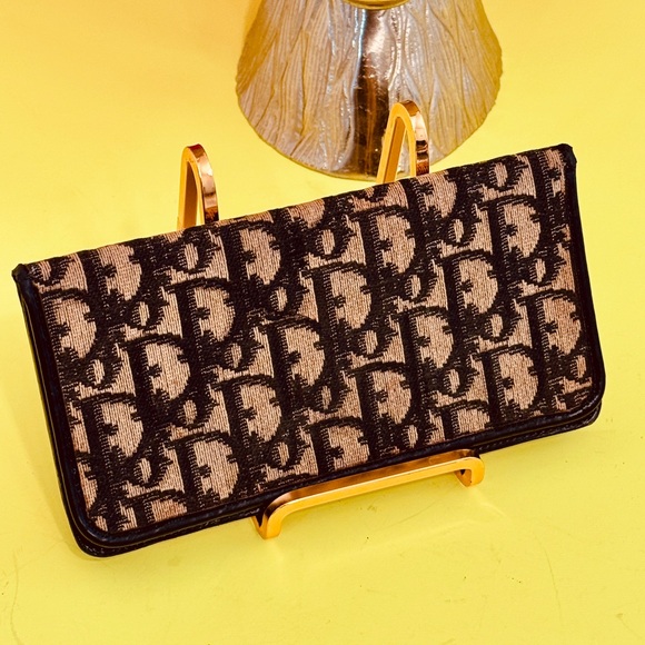 Dior Bifold agenda cash holder Black and Tan Patterned Wallet - Picture 14 of 16